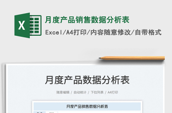 2022月度產(chǎn)品銷(xiāo)售數(shù)據(jù)分析表免費(fèi)下載