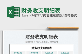 2022財務收支明細表免費下載