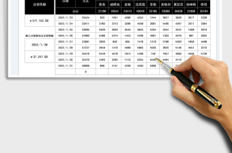 2022销售额明细统计表免费下载