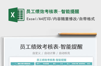 2022員工績效考核表-智能提醒免費下載