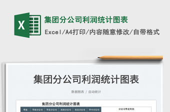 2022集團分公司利潤統計圖表免費下載