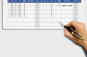 2022学生返校情况统计表免费下载