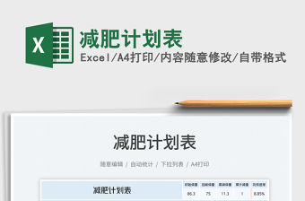 2022減肥計劃表免費下載