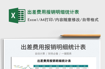 2022出差費用報銷明細統(tǒng)計表免費下載