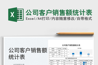 2022公司客戶銷(xiāo)售額統(tǒng)計(jì)表免費(fèi)下載