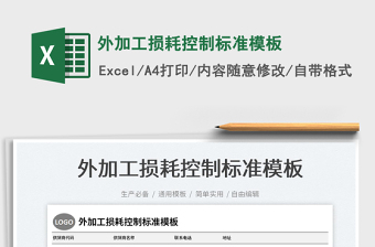 2022外加工損耗控制標(biāo)準(zhǔn)模板免費下載
