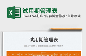 2022試用期管理表免費下載