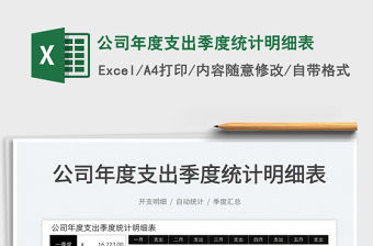 2022公司年度支出季度統(tǒng)計(jì)明細(xì)表免費(fèi)下載