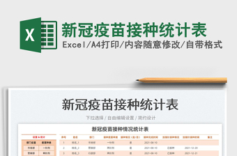 2022新冠疫苗接種統(tǒng)計表免費下載