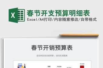 2022春節(jié)開(kāi)支預(yù)算明細(xì)表免費(fèi)下載