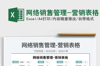 2022網絡銷售管理-營銷表格免費下載