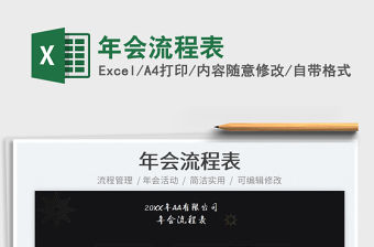 2022年會流程表免費下載