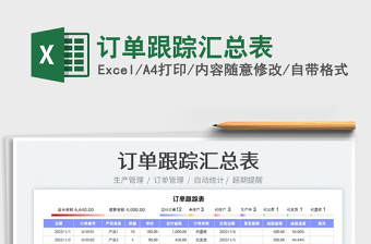 2022訂單跟蹤匯總表免費(fèi)下載