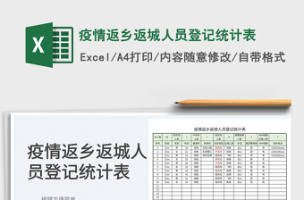 2022返乡疫情登记表Excel