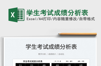 2022學(xué)生考試成績分析表免費(fèi)下載