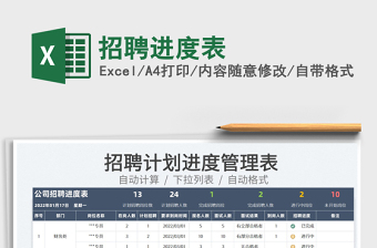 2022招聘進(jìn)度表免費(fèi)下載