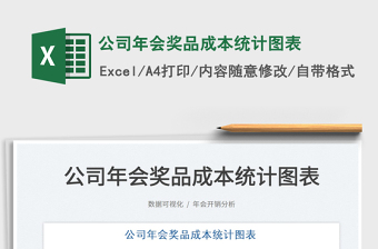 2022公司年會獎品成本統(tǒng)計圖表免費下載