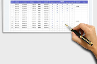 2022生產(chǎn)訂單完成進(jìn)度表免費(fèi)下載