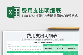 2022費用支出明細表免費下載