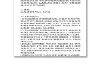 關于開展模范機關創建活動方案范文