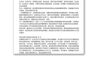 依法治國心得體會范本參考