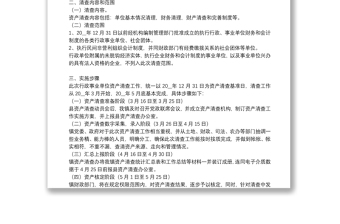 某鄉(xiāng)鎮(zhèn)資產(chǎn)清查工作實(shí)施方案