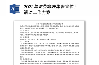 2022活动情况总结报告防范非法集资