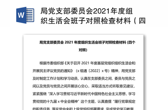 2022党史学习党支部委员会检视问题