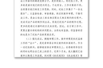 新進紀檢干部個人工作總結