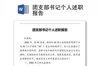 團支部書記個人述職報告