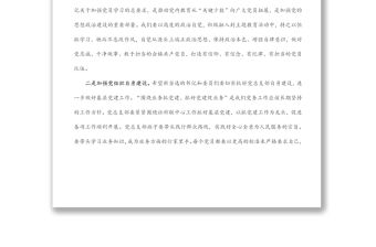 黨組書記在黨總支部成立大會上的講話