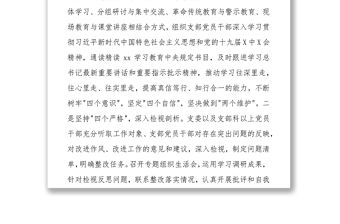 黨風政風監督室黨支部黨建工作總結