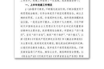 x縣安監局黨支部年度黨建工作總結