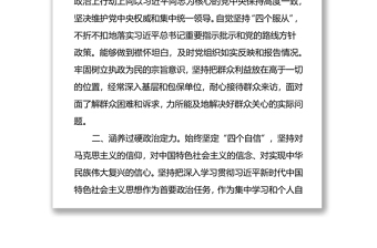 領(lǐng)導(dǎo)政治素質(zhì)自評材料