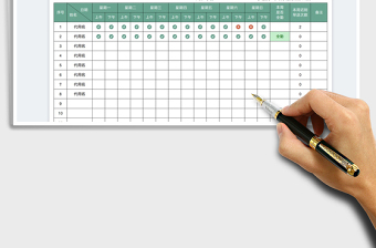 2022一周考勤統(tǒng)計表免費下載