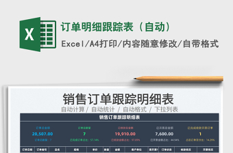2022訂單明細(xì)跟蹤表（自動(dòng)）免費(fèi)下載
