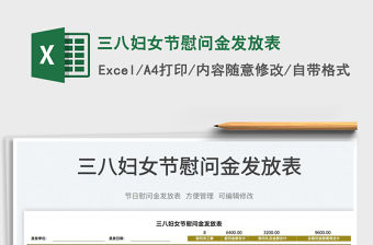 2022三八婦女節慰問金發放表免費下載