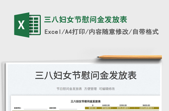 2022三八婦女節(jié)慰問金發(fā)放表免費下載