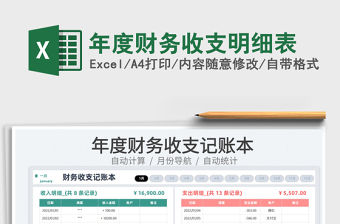 2022年度財務收支明細表免費下載