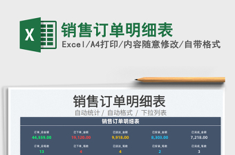 2022銷售訂單明細表免費下載