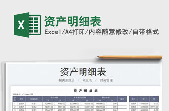 2022資產明細表免費下載