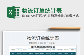 2022物流訂單統(tǒng)計(jì)表免費(fèi)下載