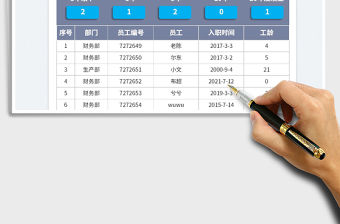 2022工齡自動計算統計表免費下載