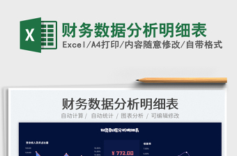 2022財務數(shù)據(jù)分析明細表免費下載