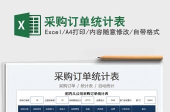 2022采購訂單統計表免費下載