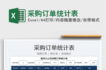 2022采購訂單統(tǒng)計表免費下載