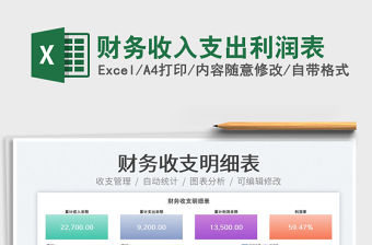 2022財務收入支出利潤表免費下載