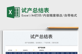 2022試產(chǎn)總結(jié)表免費下載