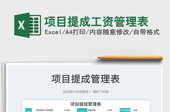 2022項目提成工資管理表免費下載