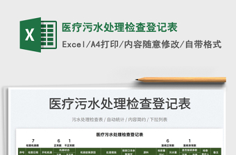 2022醫(yī)療污水處理檢查登記表免費下載